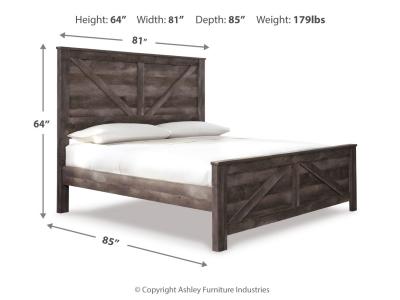 Signature Design by Ashley Wynnlow King Crossbuck Panel Bed, Dresser, Mirror and Nightstand - B440B26