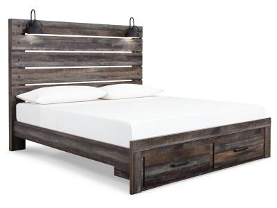 Signature Design by Ashley Drystan King Panel Storage Bed, Dresser, Mirror and Nightstand - B211B67