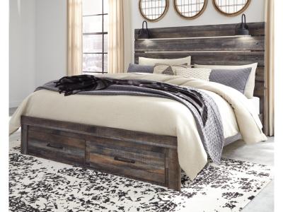 Signature Design by Ashley Drystan King Panel Storage Bed, Dresser, Mirror and Nightstand - B211B67