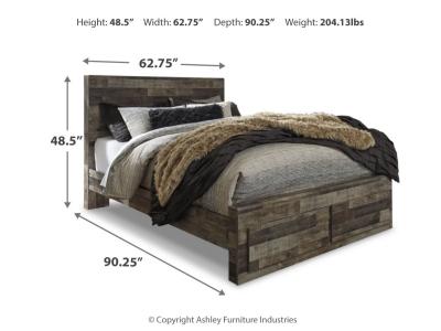 Signature Design by Ashley Derekson Queen Panel Storage Bed, Dresser, Mirror and 2 Nightstands - B200B49