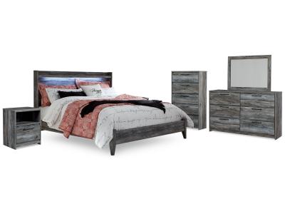 Signature Design by Ashley Baystorm King Panel Bed, Dresser, Mirror, Chest and 2 Nightstands - B221B53