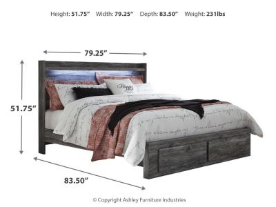 Signature Design by Ashley Baystorm King Panel Storage Bed and 2 Nightstands - B221B55