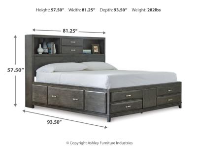 Signature Design by Ashley Caitbrook King Storage Bed, Dresser, Mirror, Chest and 2 Nightstands - B476B24