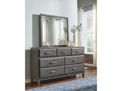 Signature Design by Ashley Caitbrook King Storage Bed, Dresser, Mirror, Chest and 2 Nightstands - B476B24