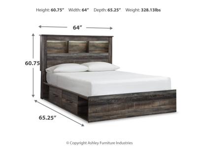 Signature Design by Ashley Drystan Queen Bookcase Storage Bed, Dresser, Mirror, Chest and 2 Nightstands - B211B77