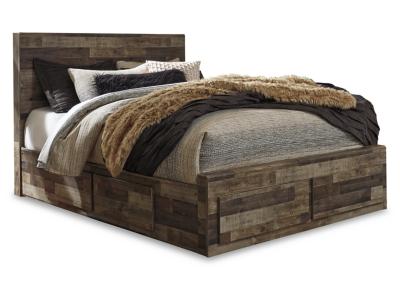 Signature Design by Ashley Derekson Queen Panel Storage Bed, Dresser, Mirror and 2 Nightstands - B200B61