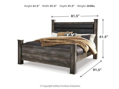 Signature Design by Ashley Wynnlow King Poster Bed, Dresser, Mirror and 2 Nightstands - B440B35