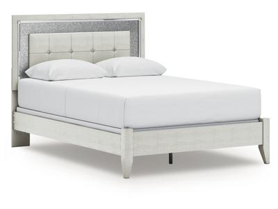 Signature Design by Ashley Zyniden Queen Upholstered Panel Bed, Dresser, Mirror and Nightstand - B2114B7