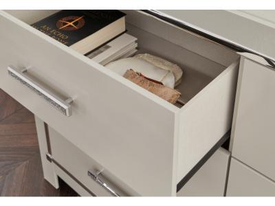 Signature Design by Ashley Zyniden King Upholstered Panel Bed, Dresser, Mirror and Nightstand - B2114B8