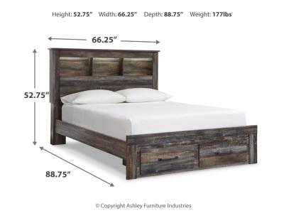 Signature Design by Ashley Drystan Queen Bookcase Storage Bed, Dresser, Mirror, Chest and 2 Nightstands - B211B79