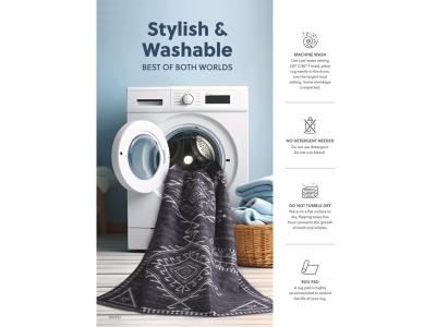 Signature Design by Ashley Willbertal 5'2" x 7' Washable Rug - R406652