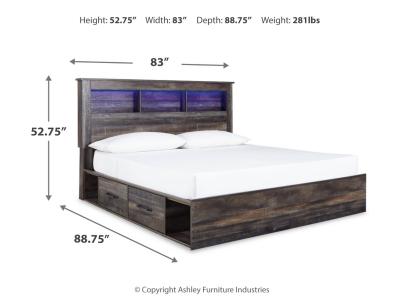 Signature Design by Ashley Drystan King Bookcase Storage Bed, Dresser, Mirror, Chest and 2 Nightstands - B211B80