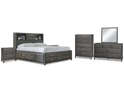 Signature Design by Ashley Caitbrook Queen Storage Bed, Dresser, Mirror, Chest and 2 Nightstands - B476B26