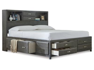 Signature Design by Ashley Caitbrook Queen Storage Bed, Dresser, Mirror, Chest and 2 Nightstands - B476B26