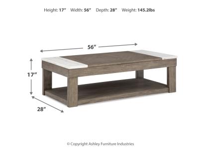 Signature Design by Ashley Loyaska Lift-top Coffee Table and 2 End Tables - T854T1