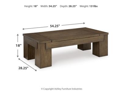Signature Design by Ashley Rosswain Lift-top Coffee Table and 2 End Tables - T763T1
