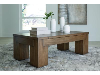 Signature Design by Ashley Rosswain Lift-top Coffee Table and 2 End Tables - T763T1