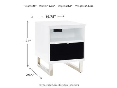 Signature Design by Ashley Gardoni Coffee Table and 2 Chairside End Tables - T756T2