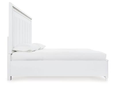 Signature Design by Ashley Chalanna Queen Upholstered Storage Bed, Dresser and Mirror - B822B3