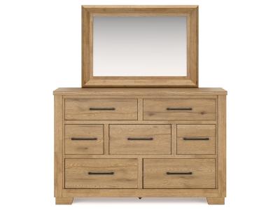 Signature Design by Ashley Galliden Queen Panel Bed, Dresser and Mirror - B841B3