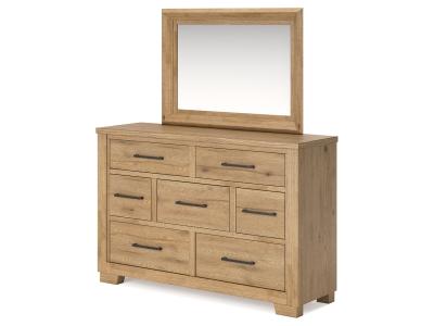 Signature Design by Ashley Galliden Queen Panel Bed, Dresser and Mirror - B841B3