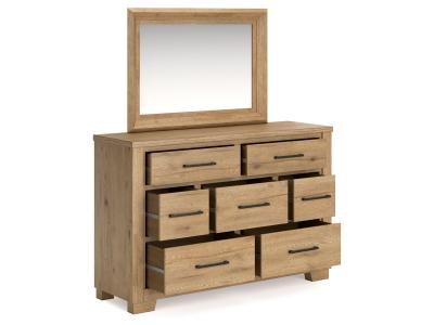 Signature Design by Ashley Galliden King Panel Bed, Dresser and Mirror - B841B6