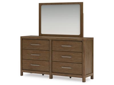 Signature Design by Ashley Cabalynn California King Upholstered Bed, Dresser and Mirror - B974B11