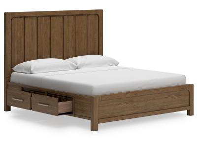 Signature Design by Ashley Cabalynn California King Panel Bed with Storage, Dresser and Mirror - B974B13