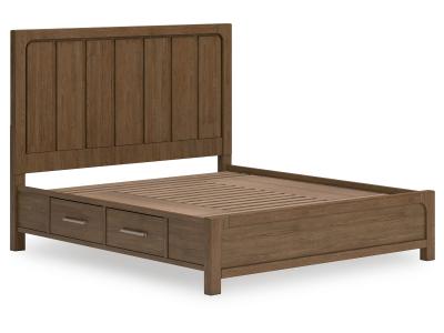 Signature Design by Ashley Cabalynn California King Panel Bed with Storage, Dresser and Mirror - B974B13