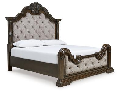 Signature Design by Ashley Maylee California King Upholstered Bed, Dresser and Mirror - B947B7