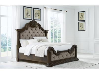 Signature Design by Ashley Maylee California King Upholstered Bed, Dresser and Mirror - B947B7