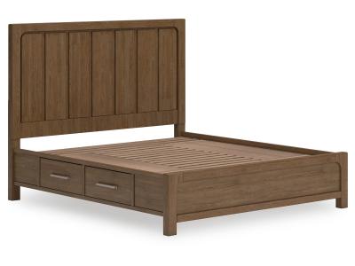 Signature Design by Ashley Cabalynn King Panel Bed with Storage, Dresser and Mirror - B974B12