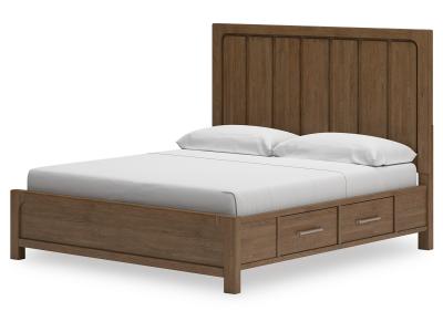 Signature Design by Ashley Cabalynn King Panel Bed with Storage, Dresser and Mirror - B974B12