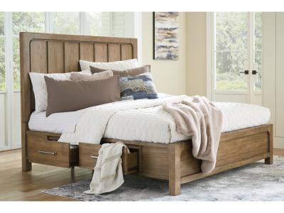 Signature Design by Ashley Cabalynn King Panel Bed with Storage, Dresser and Mirror - B974B12