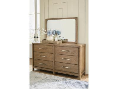 Signature Design by Ashley Cabalynn King Upholstered Bed, Dresser and Mirror - B974B10