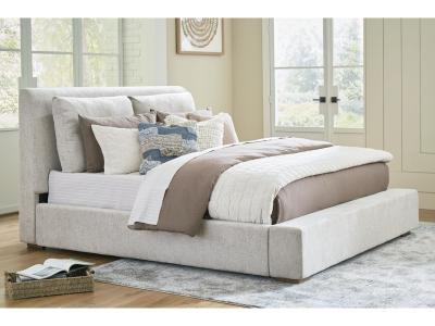 Signature Design by Ashley Cabalynn King Upholstered Bed, Dresser and Mirror - B974B10