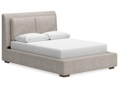 Signature Design by Ashley Cabalynn Queen Upholstered Bed, Dresser and Mirror - B974B3