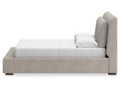 Signature Design by Ashley Cabalynn Queen Upholstered Bed, Dresser and Mirror - B974B3