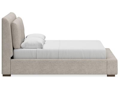 Signature Design by Ashley Cabalynn Queen Upholstered Bed, Dresser and Mirror - B974B3