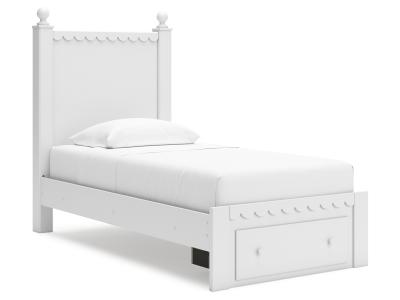 Signature Design by Ashley Mollviney Twin Panel Storage Bed, Dresser and Mirror - B2540B8