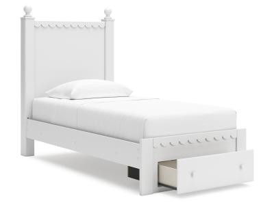 Signature Design by Ashley Mollviney Twin Panel Storage Bed, Dresser and Mirror - B2540B8