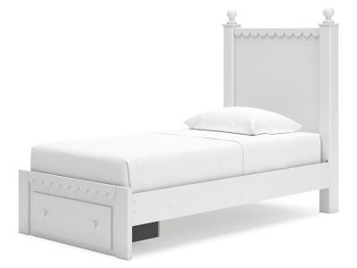 Signature Design by Ashley Mollviney Twin Panel Storage Bed, Dresser and Mirror - B2540B8
