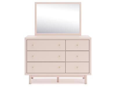 Signature Design by Ashley Wistenpine Full Upholstered Panel Headboard, Dresser and Mirror - B1323B11