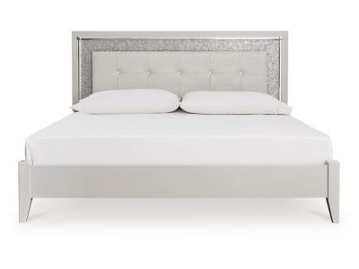 Signature Design by Ashley Zyniden King Upholstered Panel Bed, Dresser and Mirror - B2114B12