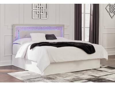 Signature Design by Ashley Zyniden King Upholstered Panel Headboard, Dresser and Mirror - B2114B10