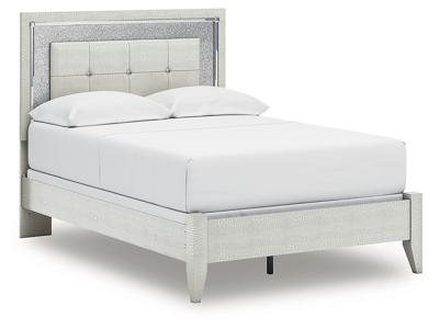 Signature Design by Ashley Zyniden Full Upholstered Panel Bed, Dresser and Mirror - B2114B6