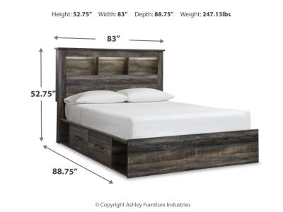 Signature Design by Ashley Drystan Queen Bookcase Storage Bed, Dresser, Mirror and 2 Nightstands - B211B19