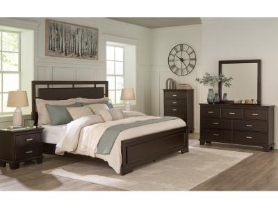 Signature Design by Ashley Covetown Queen Panel Bed, Dresser, Mirror and Nightstand - B441B12