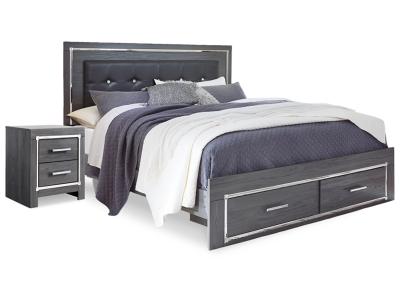 Signature Design by Ashley Lodanna Queen Storage Bed and Nightstand - B214B44