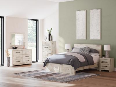 Signature Design by Ashley Lawroy Queen Panel Storage Bed, Dresser and Mirror - B2310B5